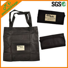 OEM&ODM Silk Print Polyester Folding Shopping Carrier Packing Bag